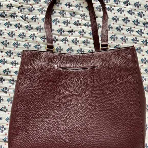 Dagne Dover Allyn Medium Tote in Oxblood - Picture 2 of 13